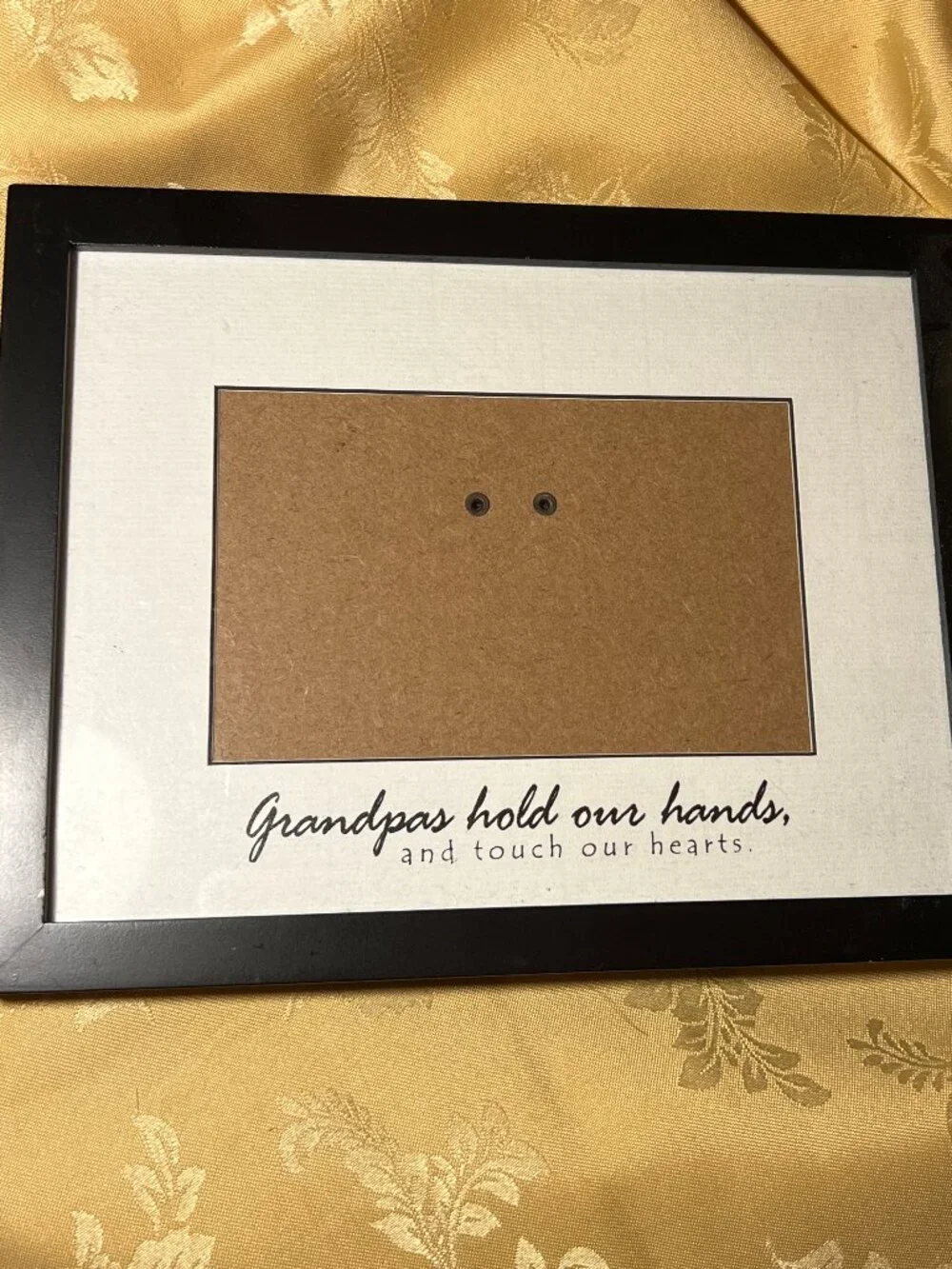 Black Tabletop Picture Frame - Grandpas Hold Our Hands and Touch Our Hearts